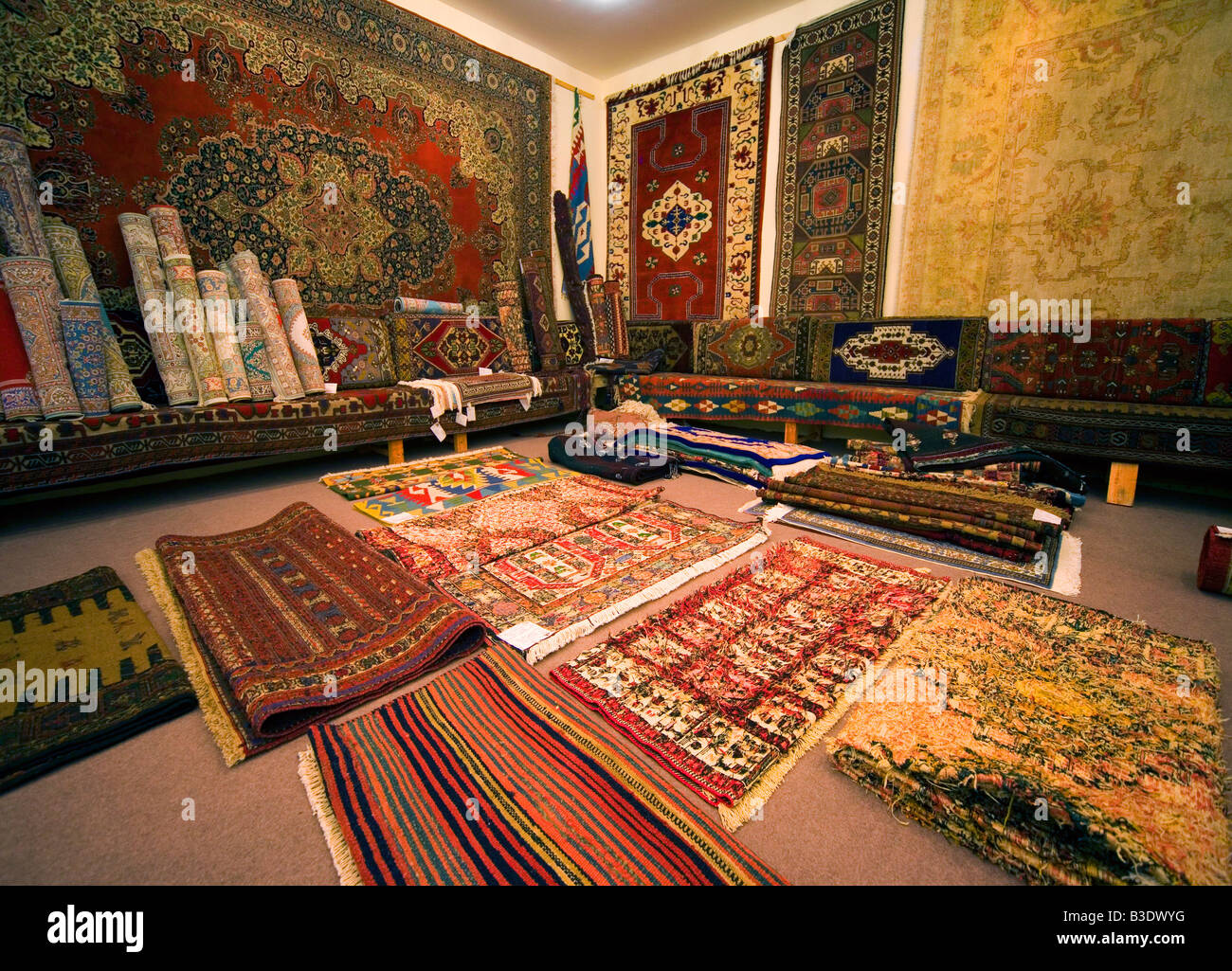 Cappadocia Carpet Factory Ortohisar Turkey Stock Photo 19360084 Alamy