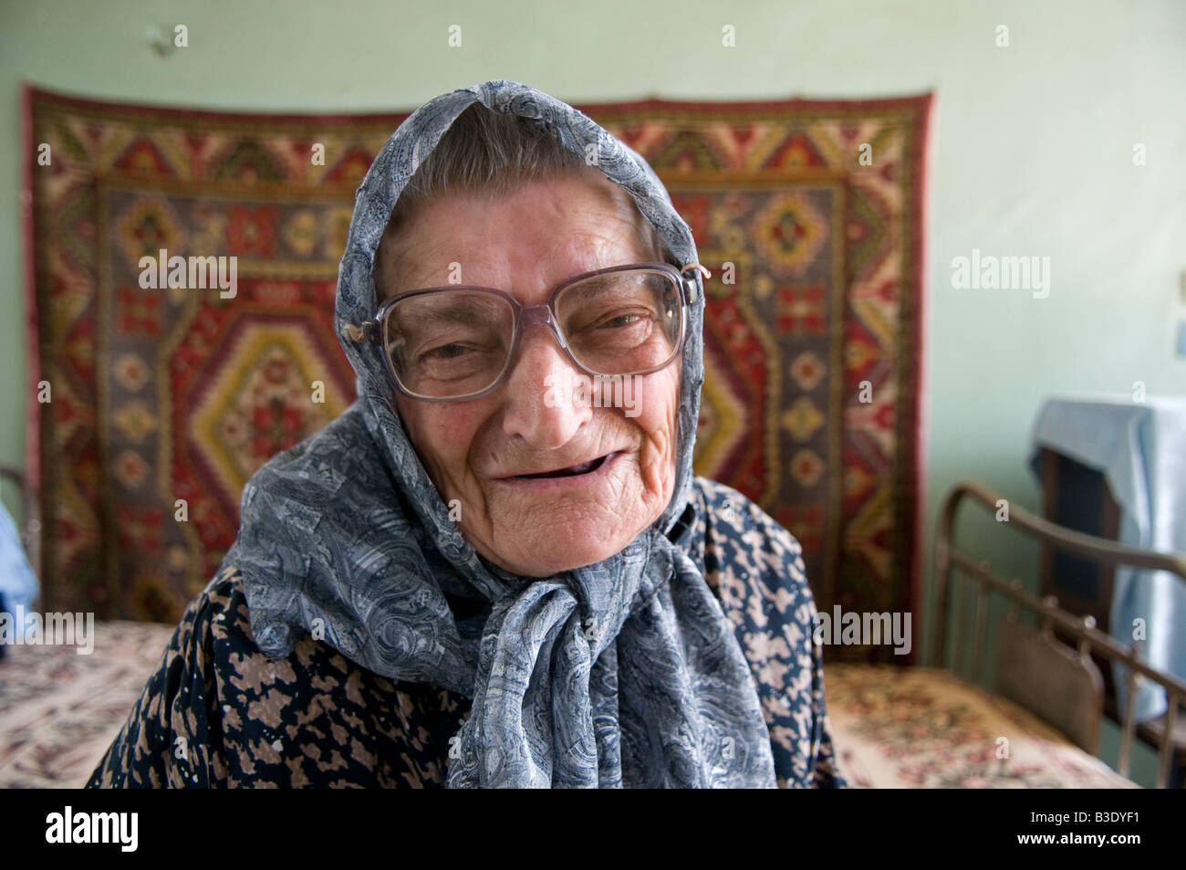 Elderly woman in a rural village Georgia Stock Photo - Alamy