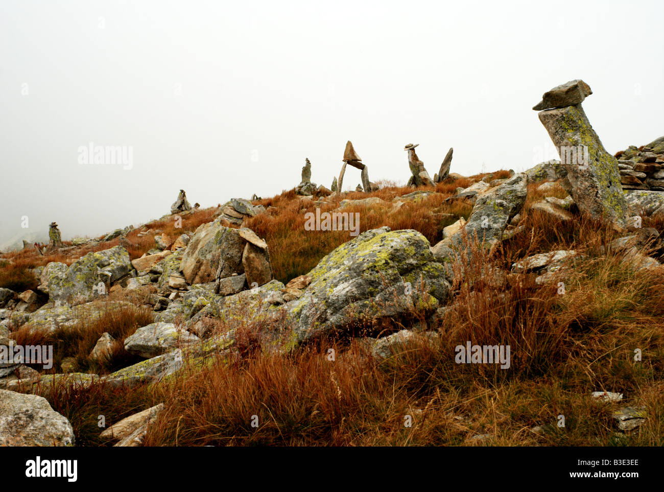 Liesek Rohace Stone statue filed - slope, Rohace, Slovakia Stock Photo - Alamy