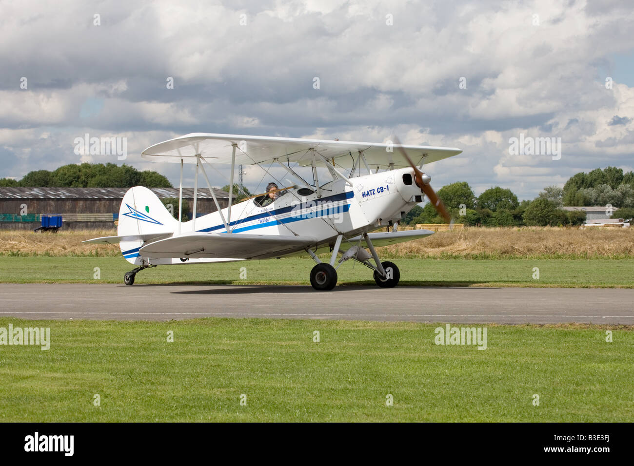 Hatz CB-1 G-BRSKY taxiing at Breighton Airfield Stock Photo