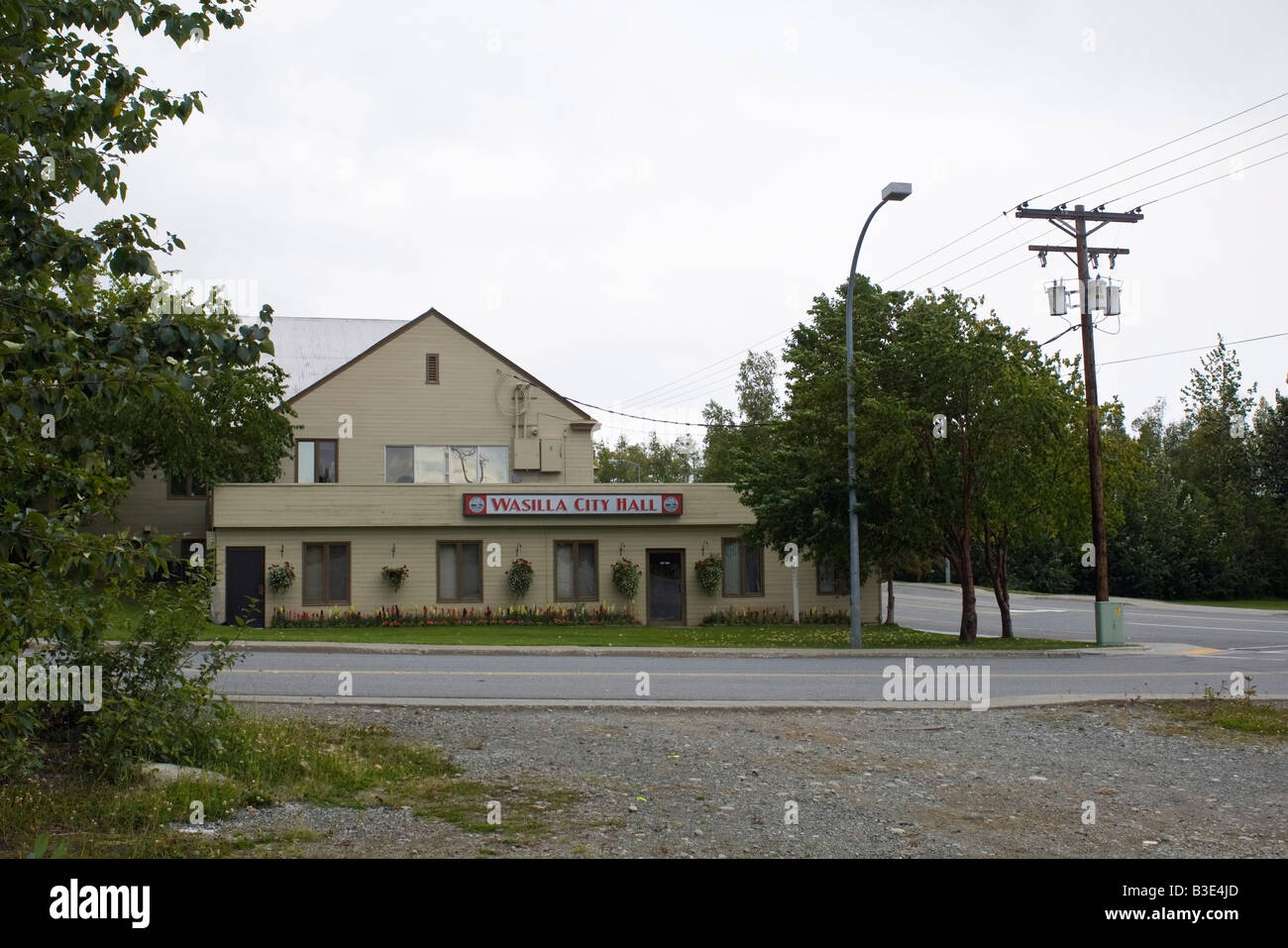 Wasilla City Hall, Wasilla, Alaska, USA Stock Photo Alamy