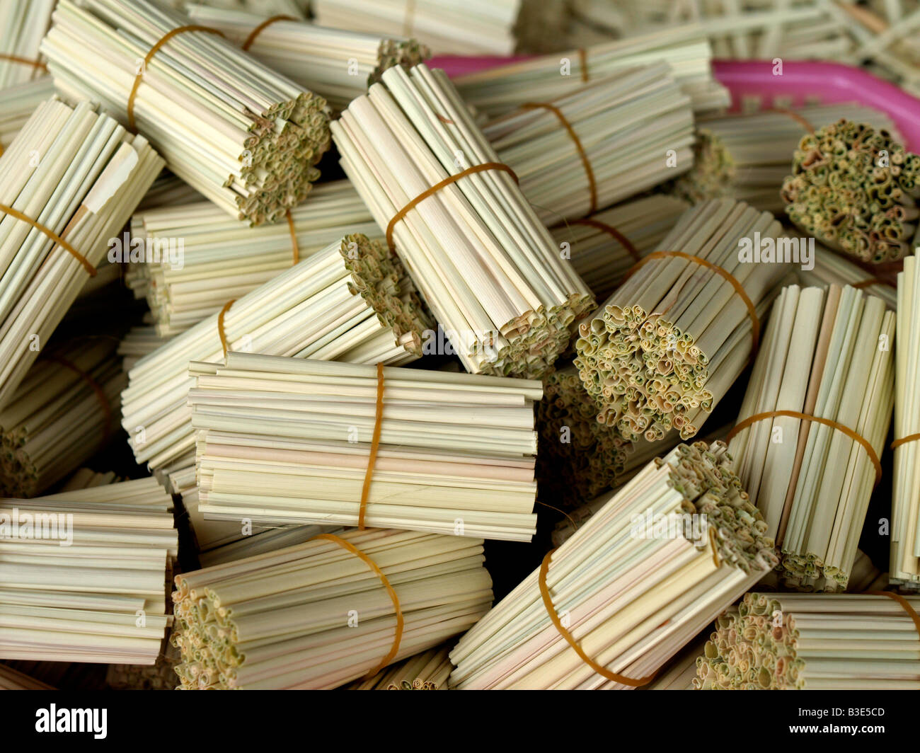 Thai Zigaretten aus Palmblaetter, Thai cigarettes Stock Photo