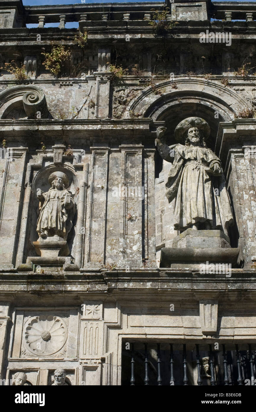 Santiago de Compostela Cathedral WAY OF SAINT JAMES or CAMINO DE SANTIAGO- GALICIA region SPAIN Stock Photo