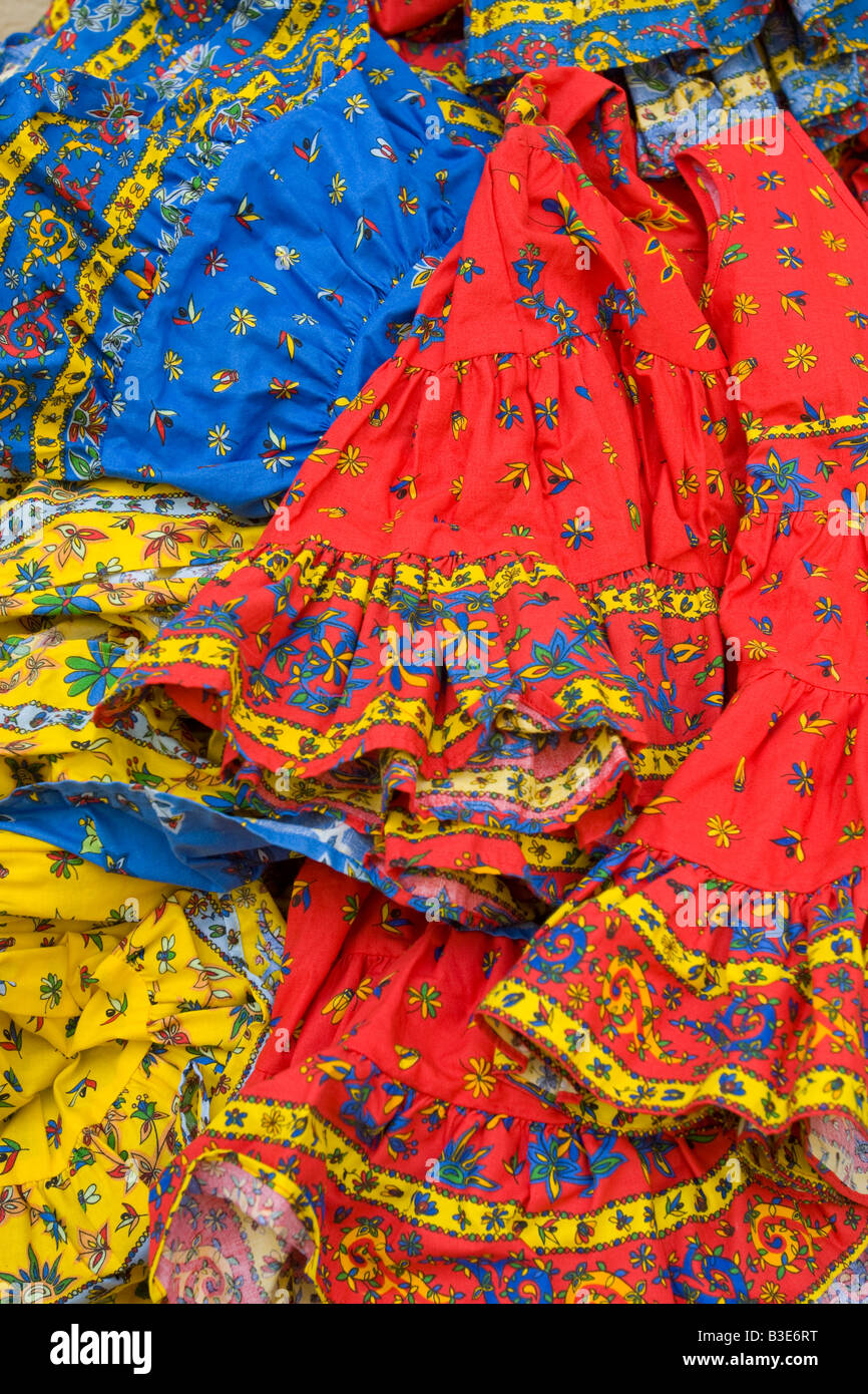 Colorful cloth for sale in Arles France Stock Photo
