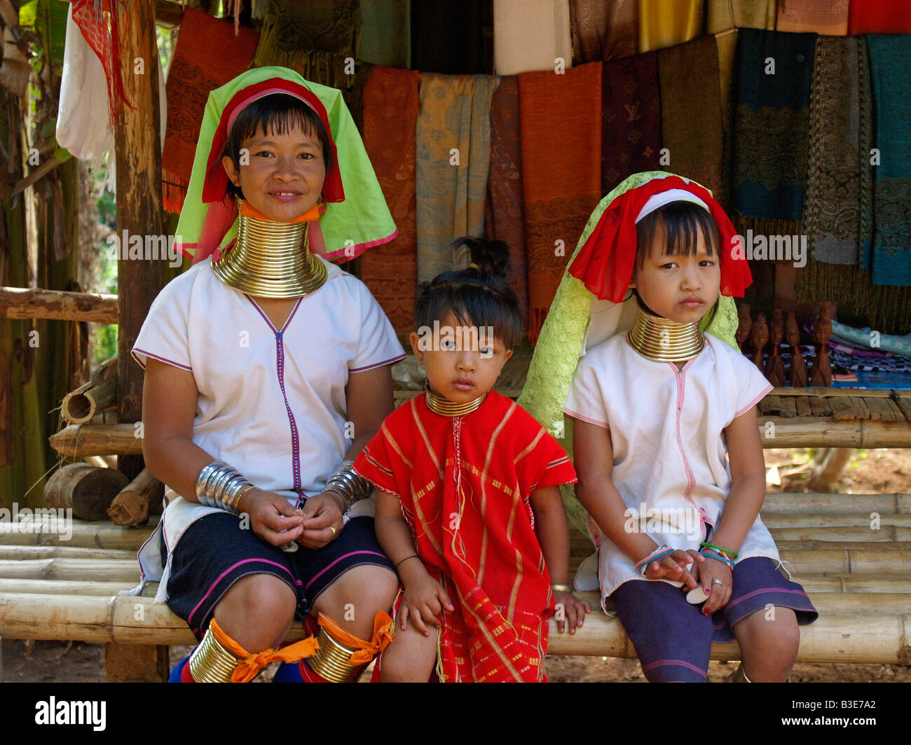 Thailand, Chiang Rai, Langhals Frau, long neck woman Stock Photo