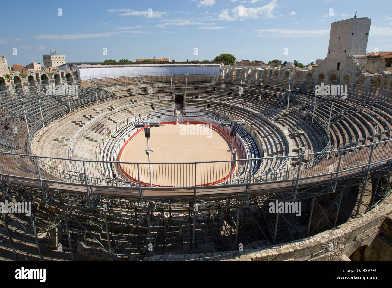 The stadium in Arles France Stock Photo