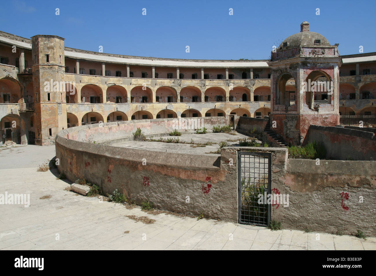old bourbon prison on santo stefano island, italy Stock Photo