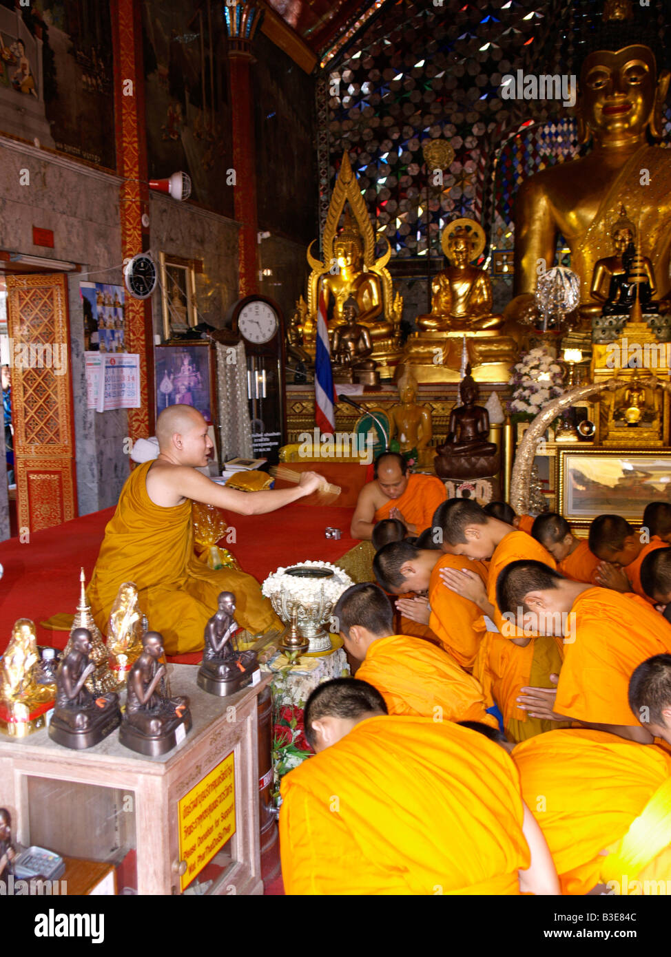 Thailand, junge Moenche im Tempel Wat Phra That Doi Suthep young monks Stock Photo