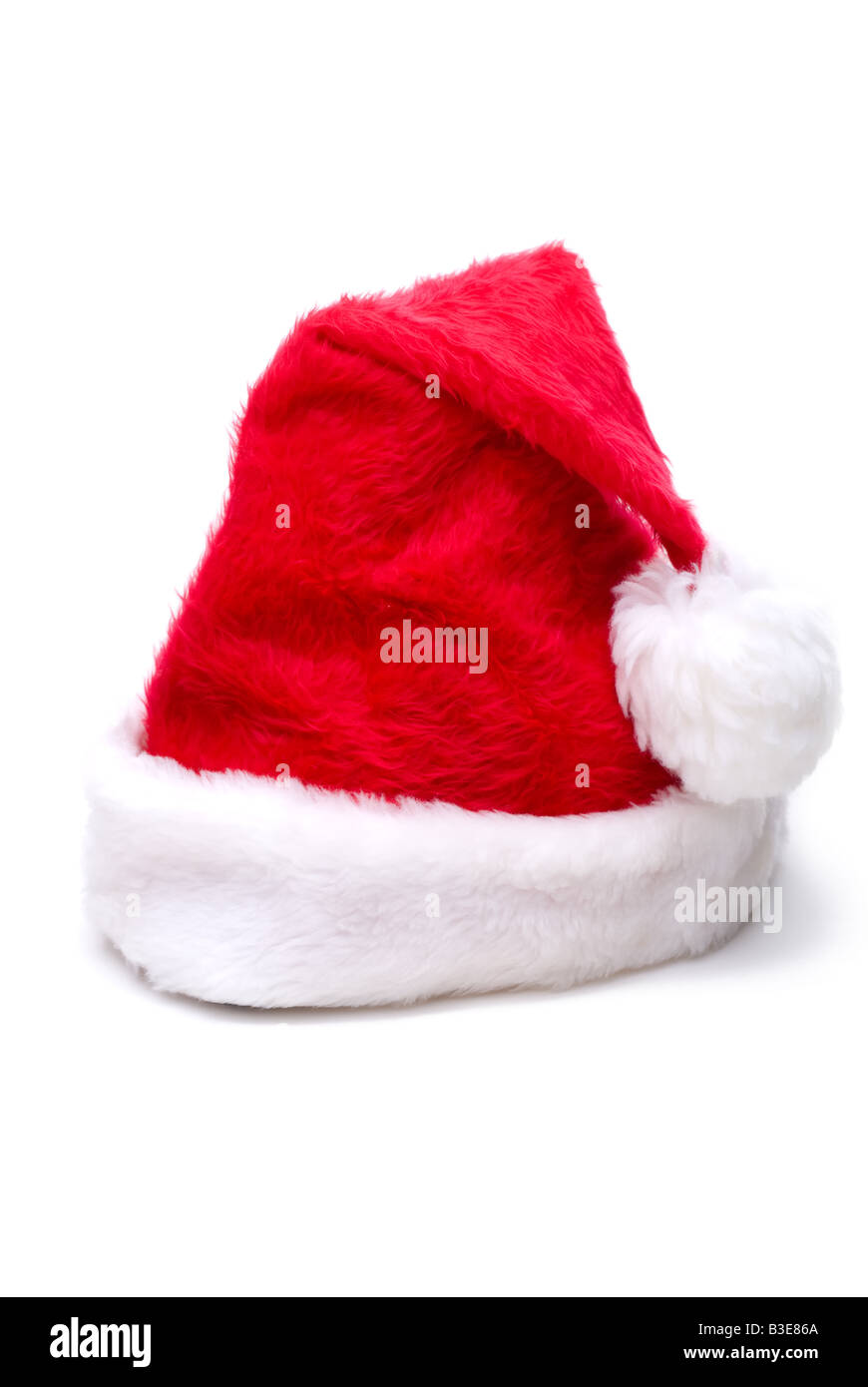 Christmas Santa hat on white Stock Photo