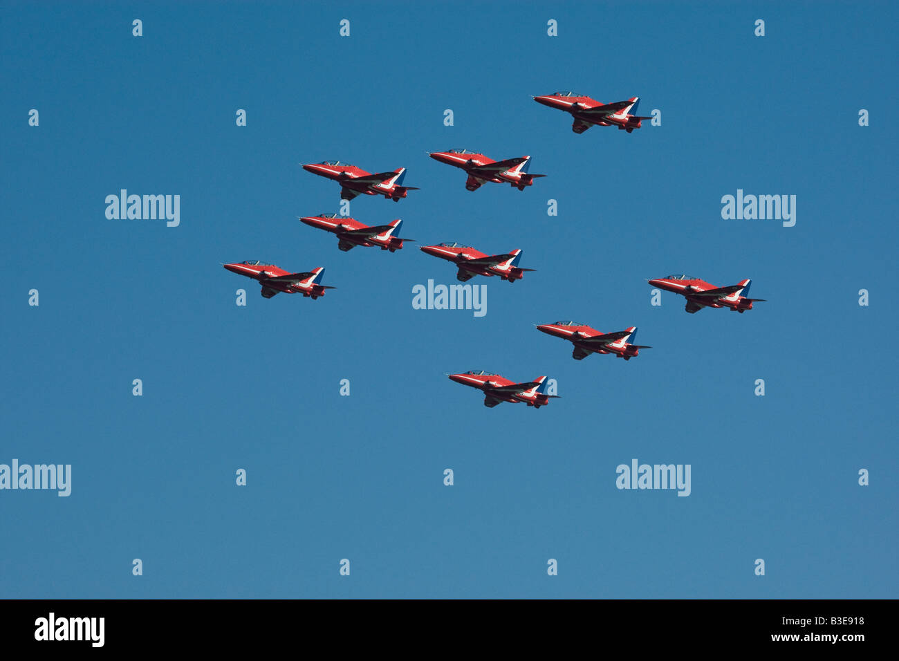 Red Arrows aerobatic team official display Stock Photo - Alamy