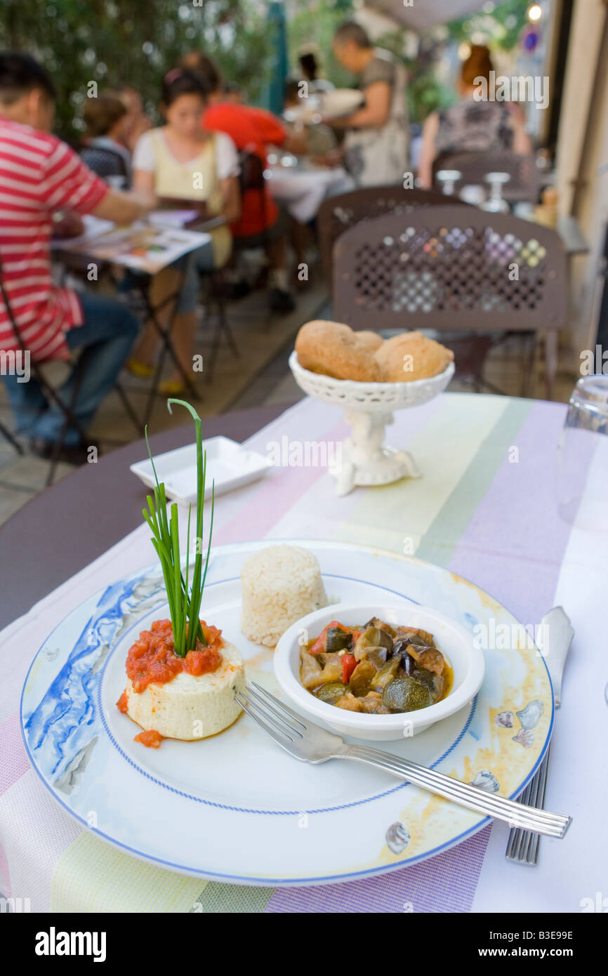A French dinner in Arles France Stock Photo Alamy