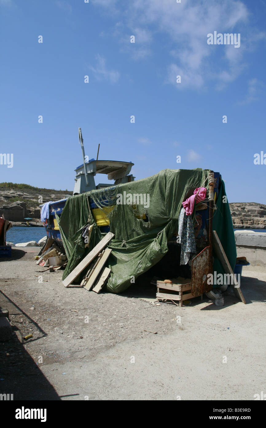 Fishing boat cover tarpaulin old dirty ship hi-res stock photography and  images - Alamy