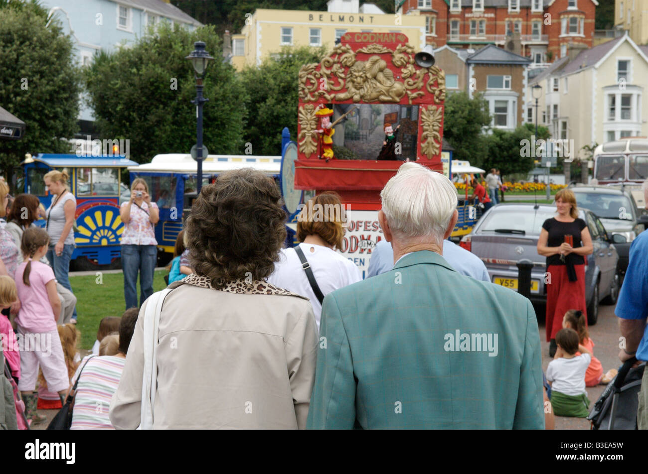A Punch and Judy Show on Llandudno Promenade Stock Photo Alamy