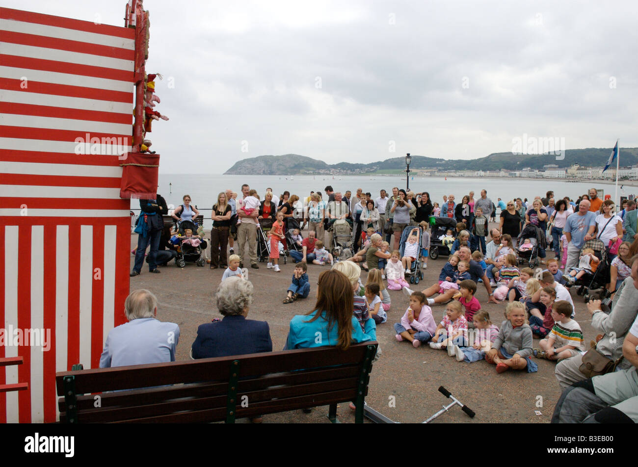 A Punch and Judy Show on Llandudno Promenade Stock Photo Alamy