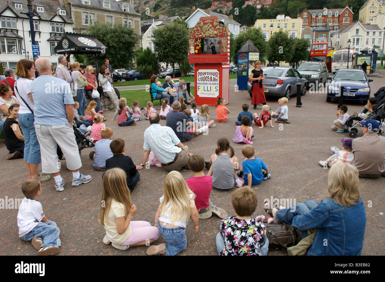 A Punch and Judy Show on Llandudno Promenade Stock Photo Alamy