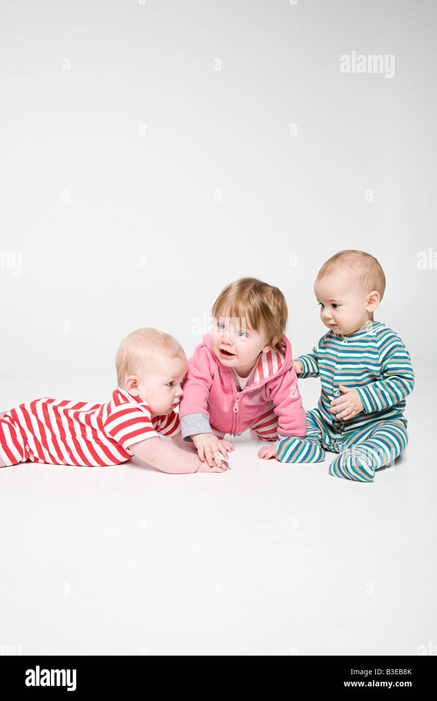 A group of babies Stock Photo