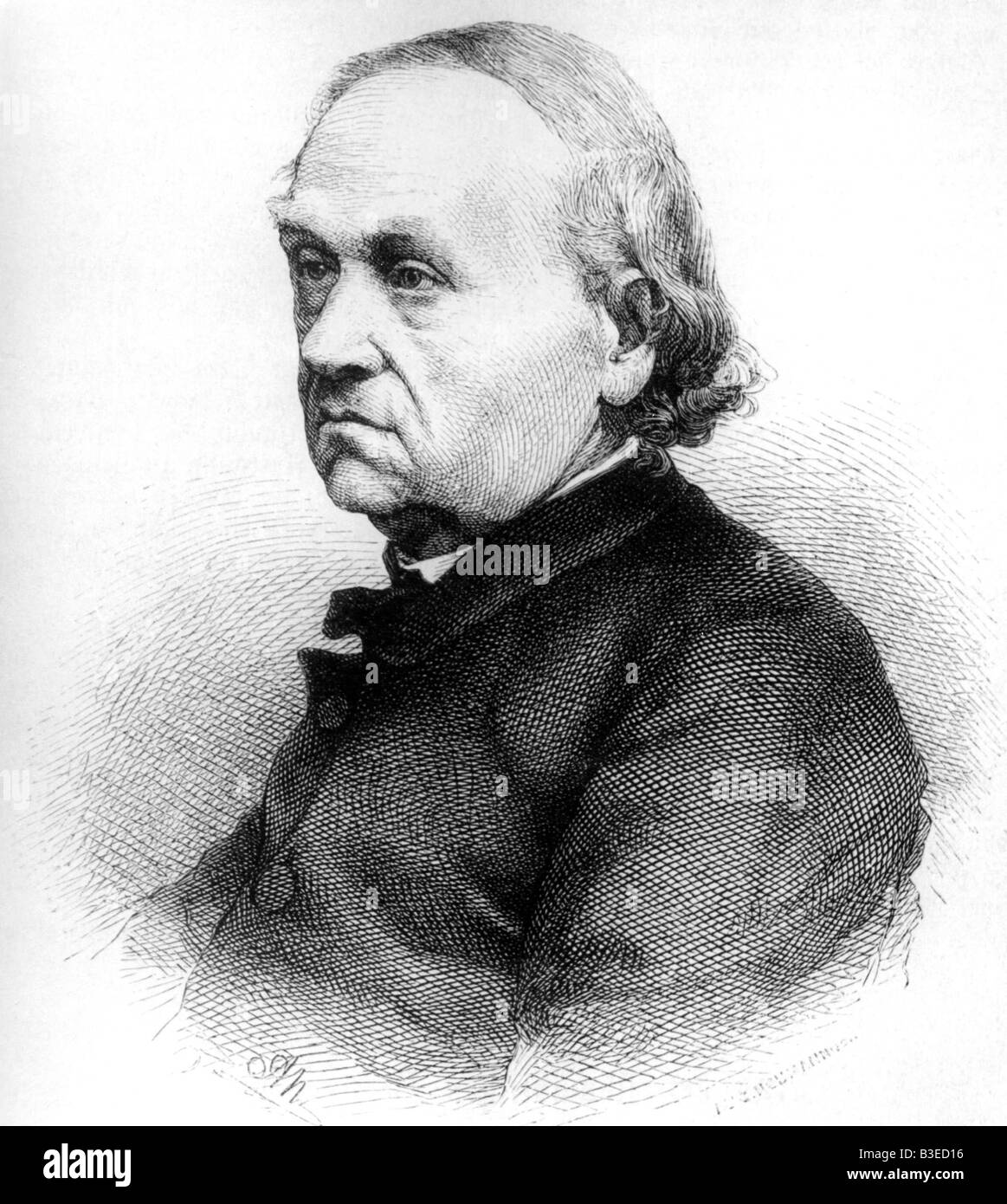 Mörike, Eduard, 8.9.1804 - 4.6.1875, German author / writer, portrait, engraving, 19th century, Stock Photo