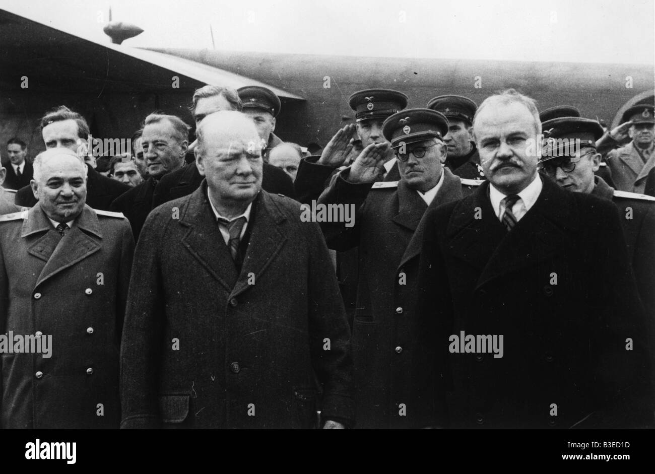 Churchill in Moskow 1944 Stock Photo