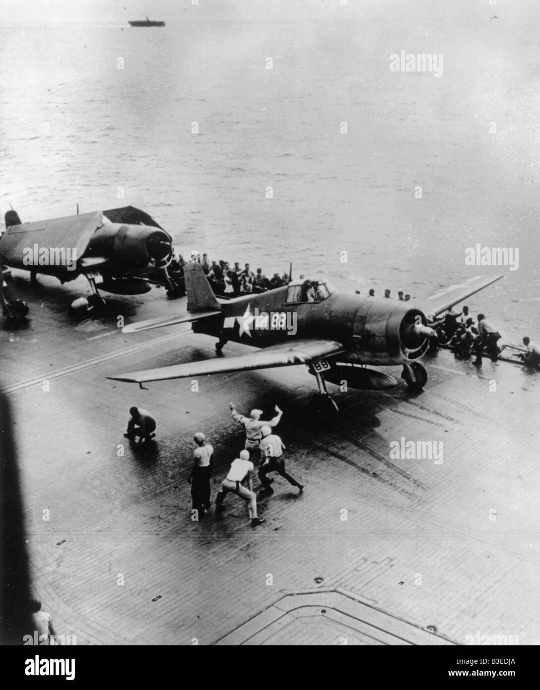 WWII / Aerial Warfare / Grumman Helicat Stock Photo