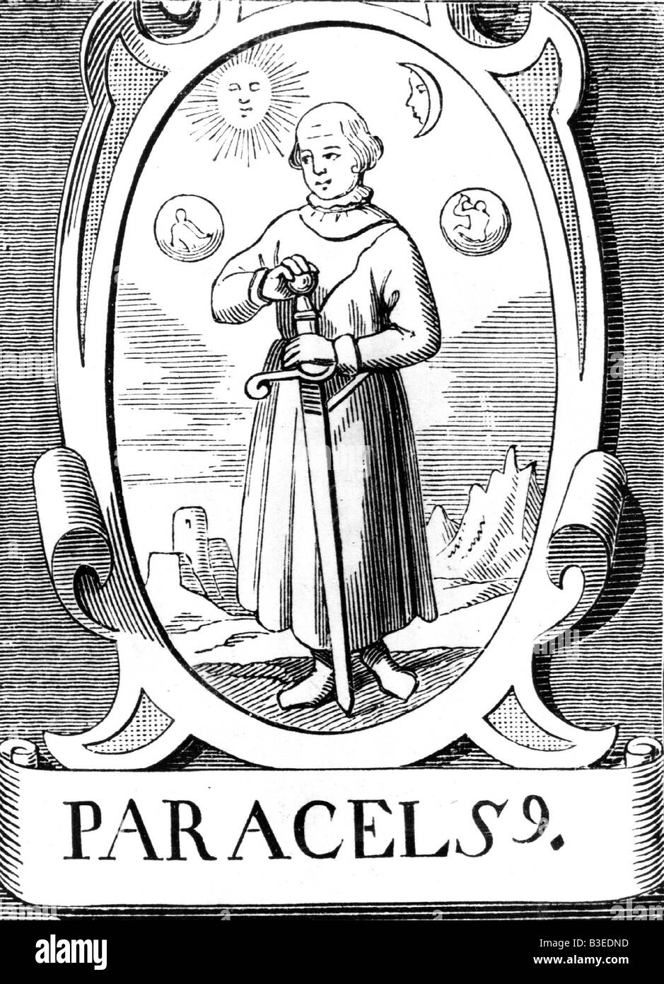 Paracelsus, Philippus (Theophrastus Bombastus, Artist's Copyright has not to be cleared Stock Photo