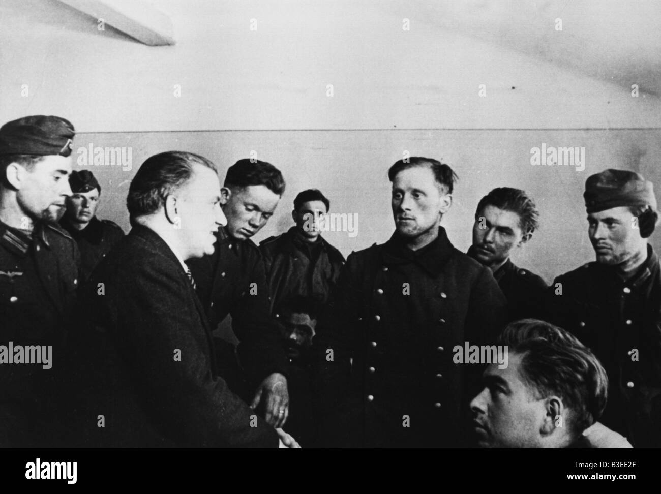 Willi Bredel & German POWs-USSR / WWII Stock Photo