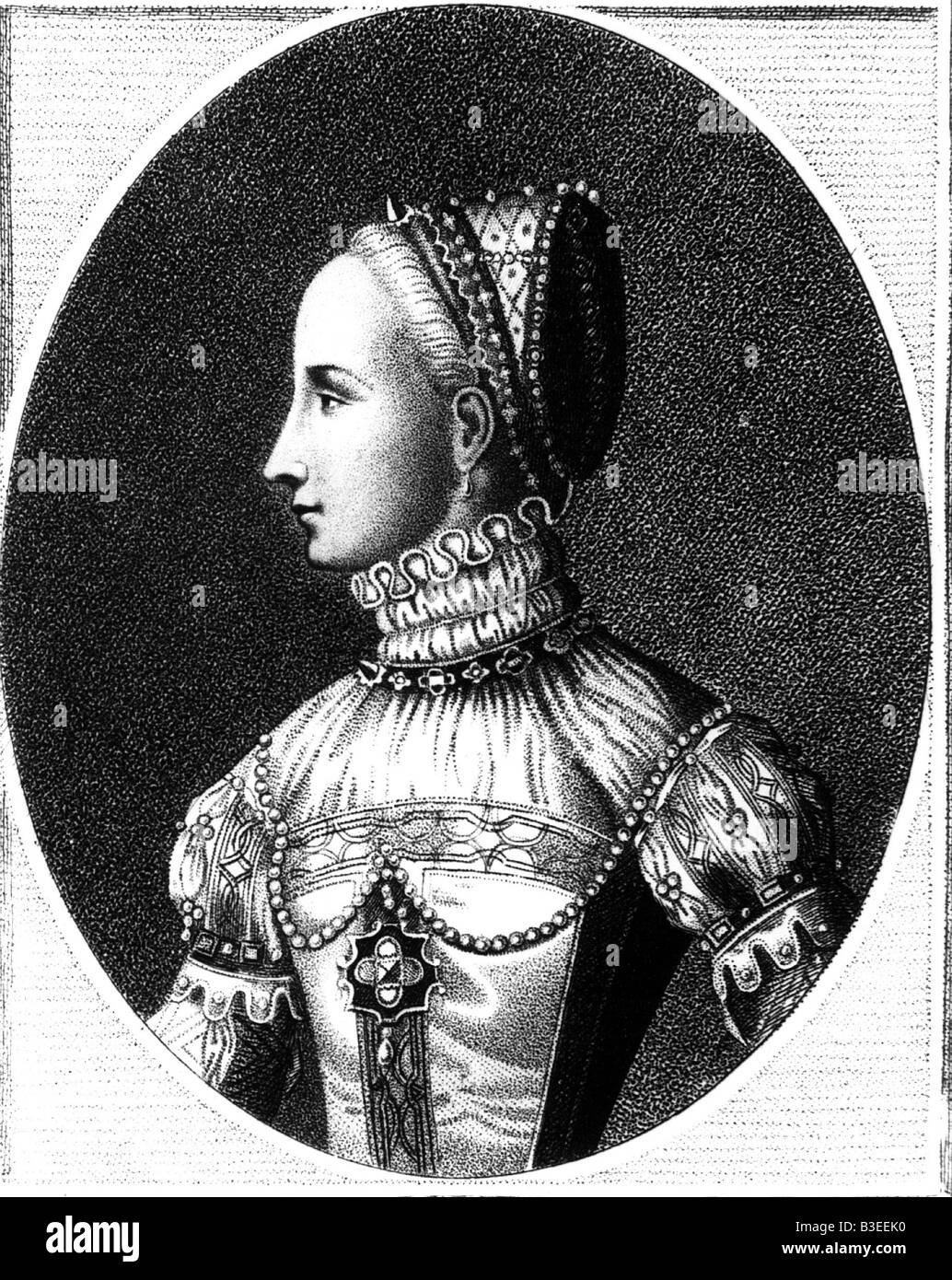 Mary I of Scotland (Mary Stuart), 8.12.1542 - 8.2.1587, Artist's Copyright has not to be cleared Stock Photo
