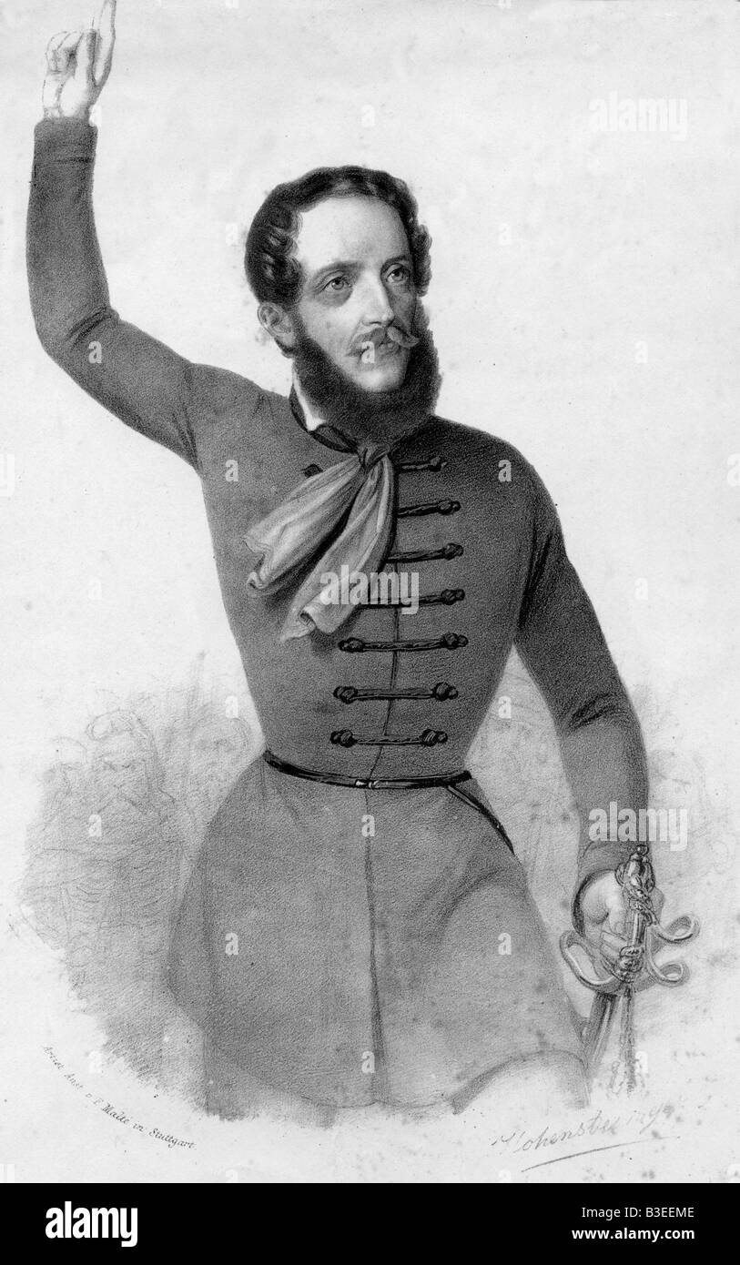 Kossuth, Lajos, 16.9.1802 - 20.3.1894, Hungarian politician, half length, engraving, 19th century, revolution 1848 - 1849, Hungary, , Stock Photo