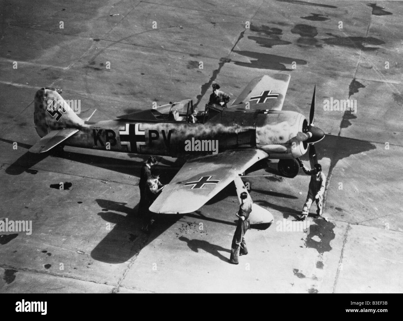 Military / Luftwaffe / Focke-Wulf FW 190 Stock Photo