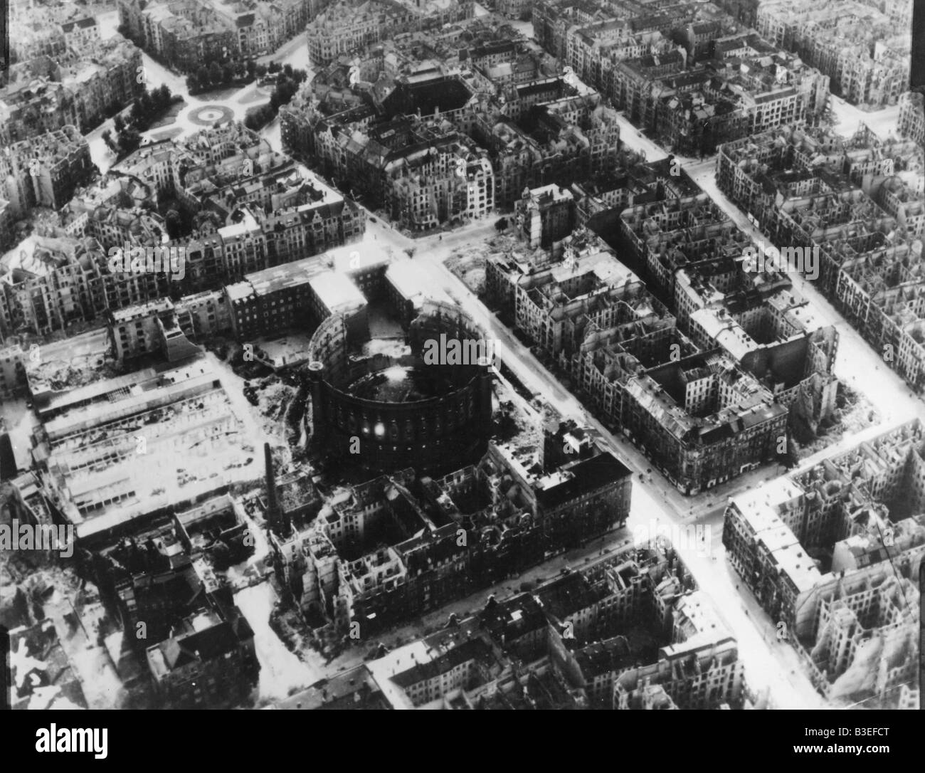 Berlin-Sch|neberg, Aerial view 1945 Stock Photo