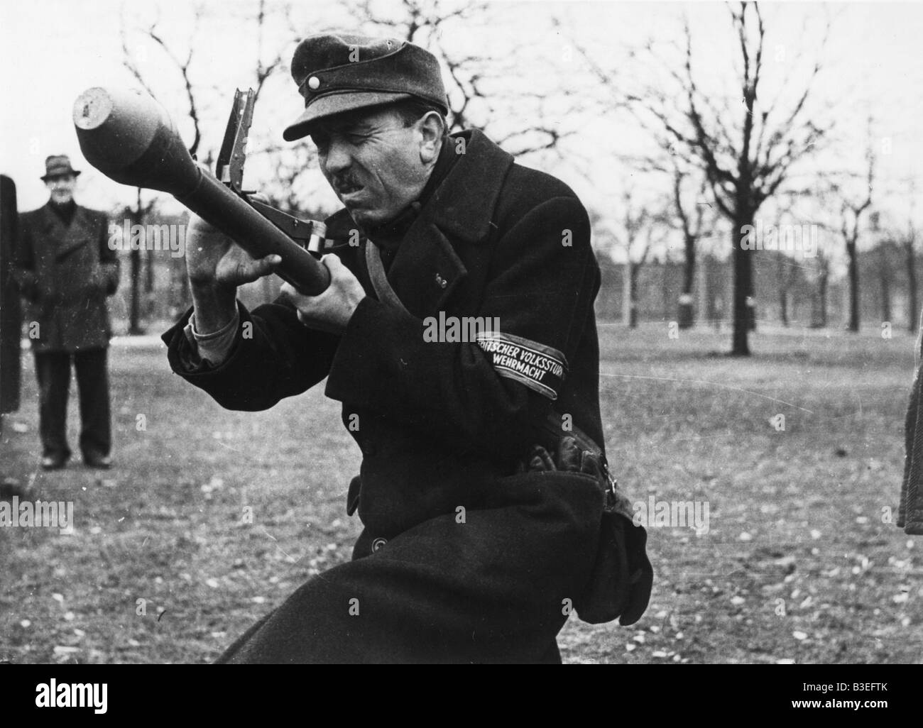 Bazooka training / Berlin / 1945 Stock Photo