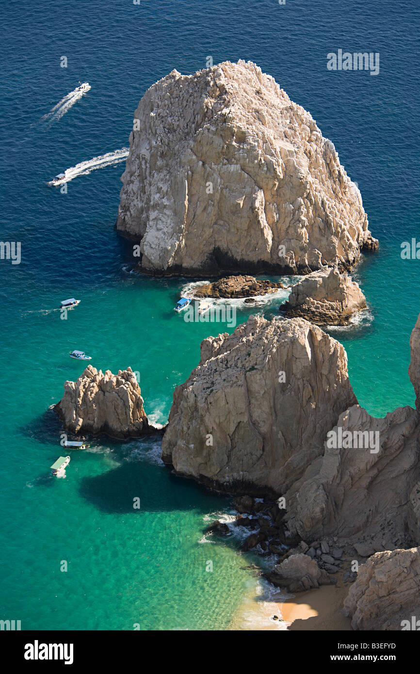 Aerial view of rocks and sea Stock Photo - Alamy