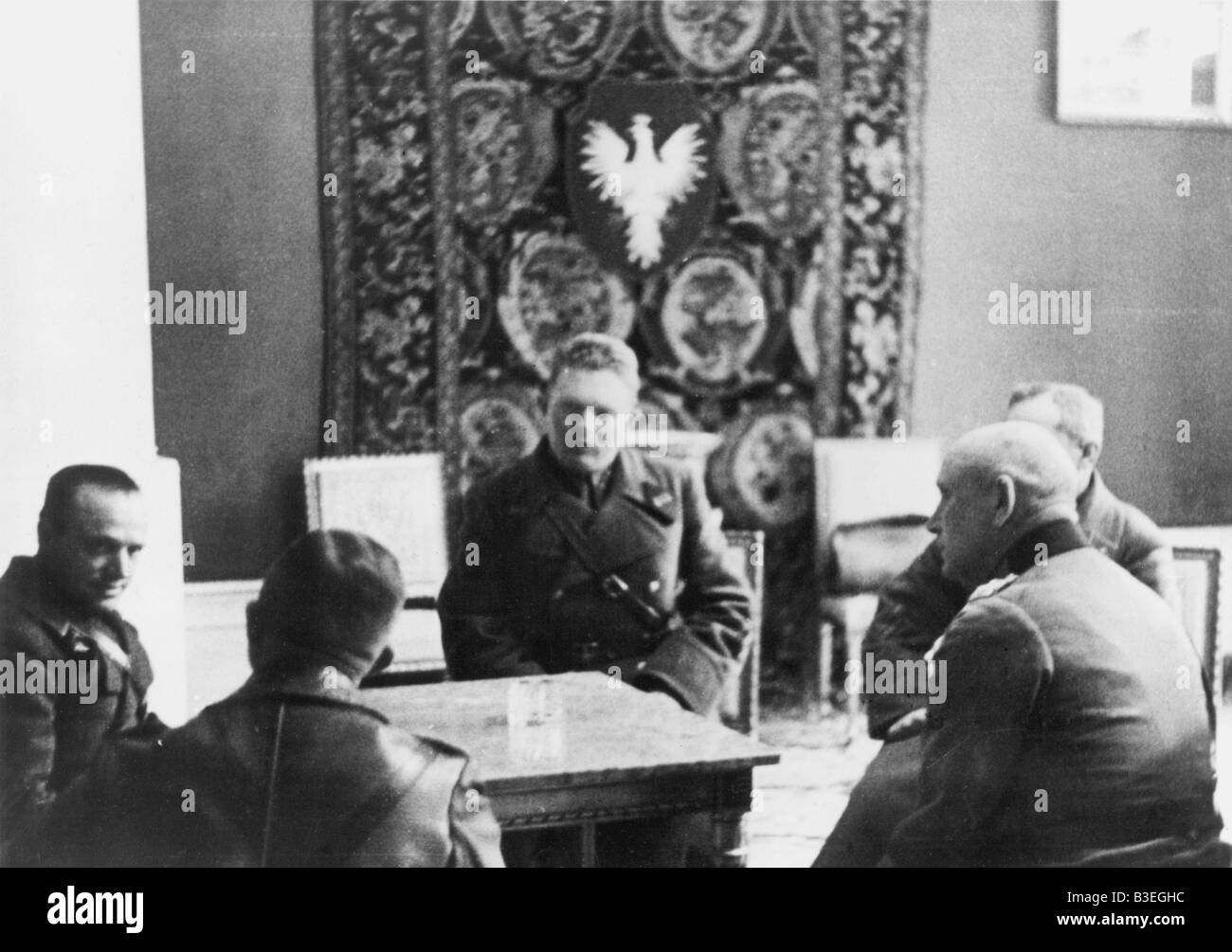 Adolf Strauß and Soviet Officers / 1939 Stock Photo