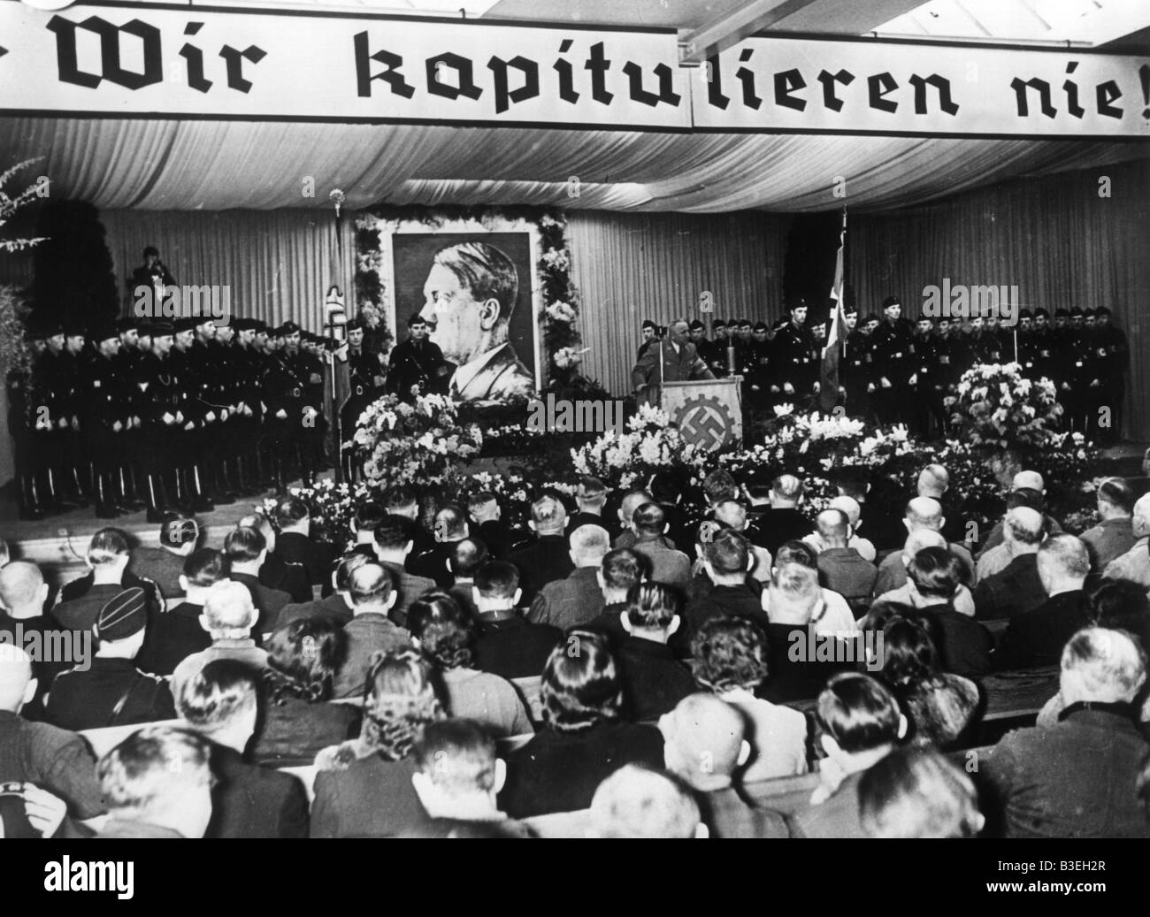 Fally in factory of German Labour Front. Stock Photo
