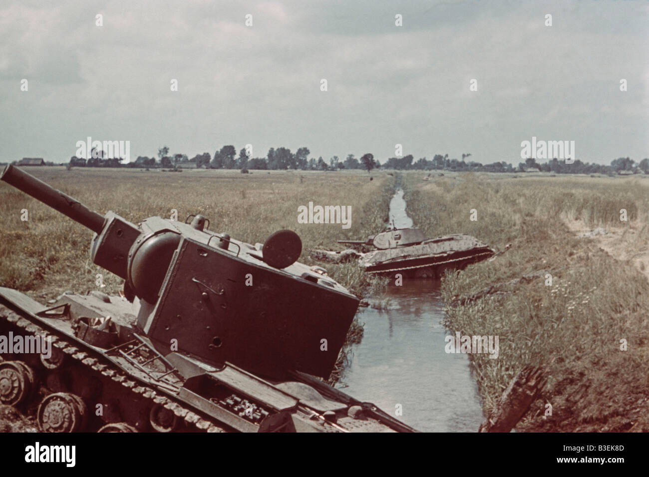Soviet Tanks/Ukraine/1941. Stock Photo