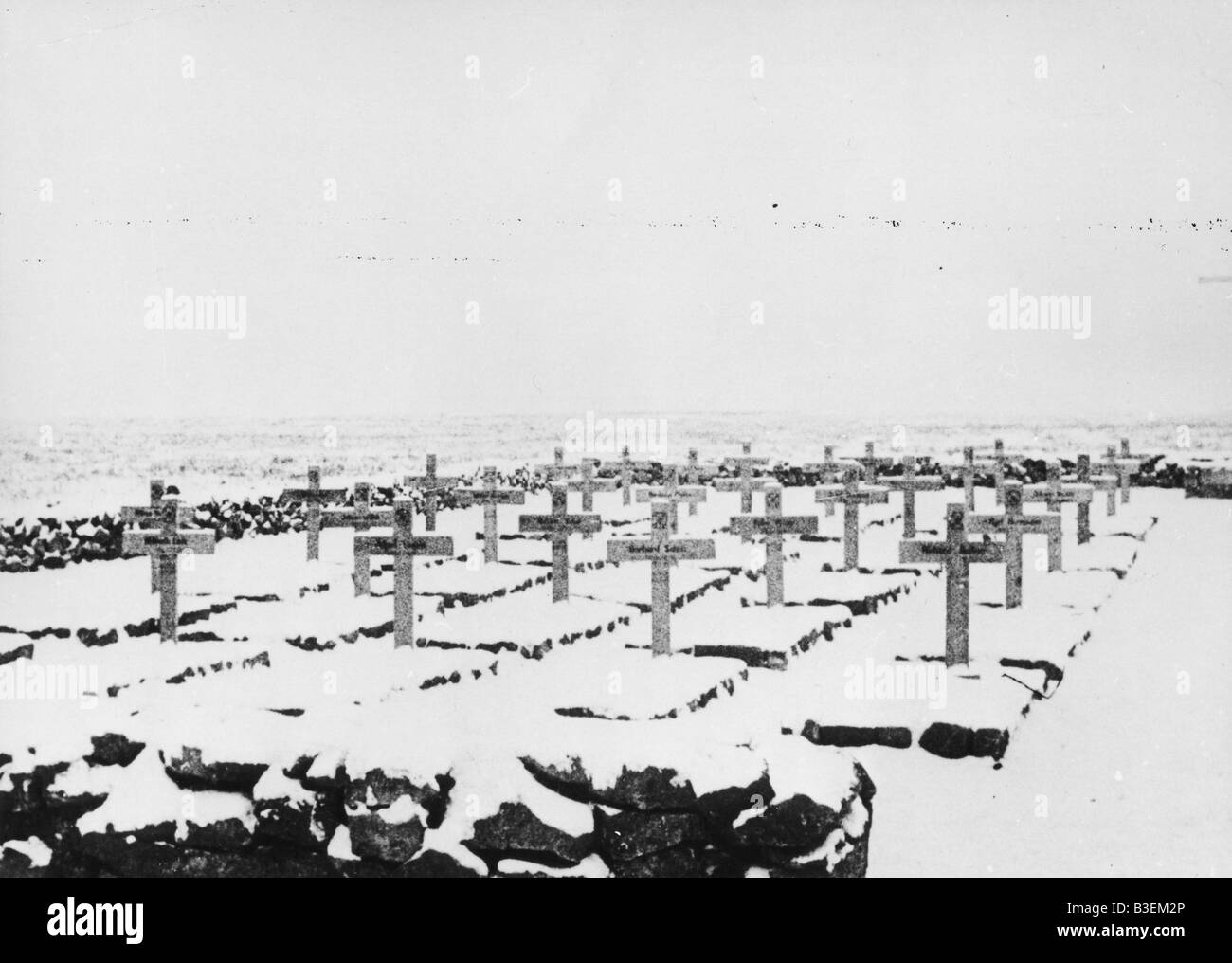 World War II. Russia. Soldiers' Graves. Stock Photo