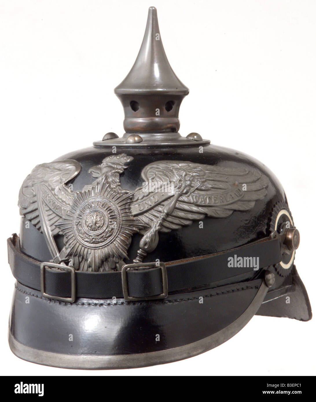 Leather helmet for enlisted men of german guards infantry hires stock