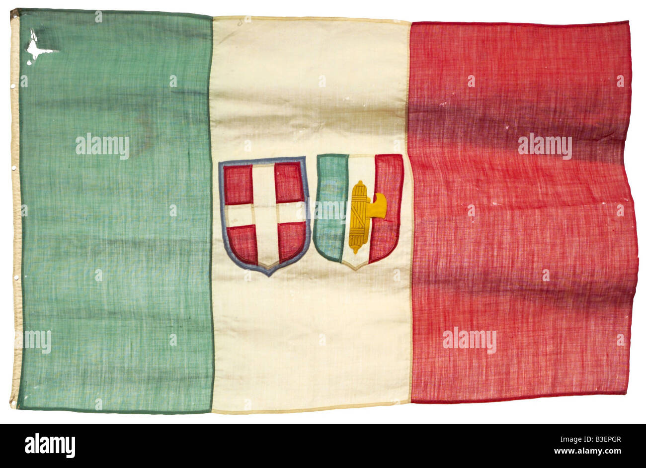 heraldry, flags, Italy, Fascist flag, 1922 - 1943, faschism, coat of arms, , Stock Photo