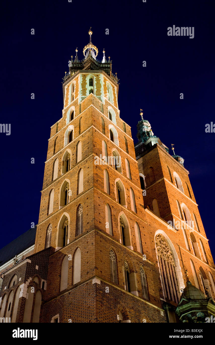 St. Mary's Church in Krakow, Poland. Stock Photo