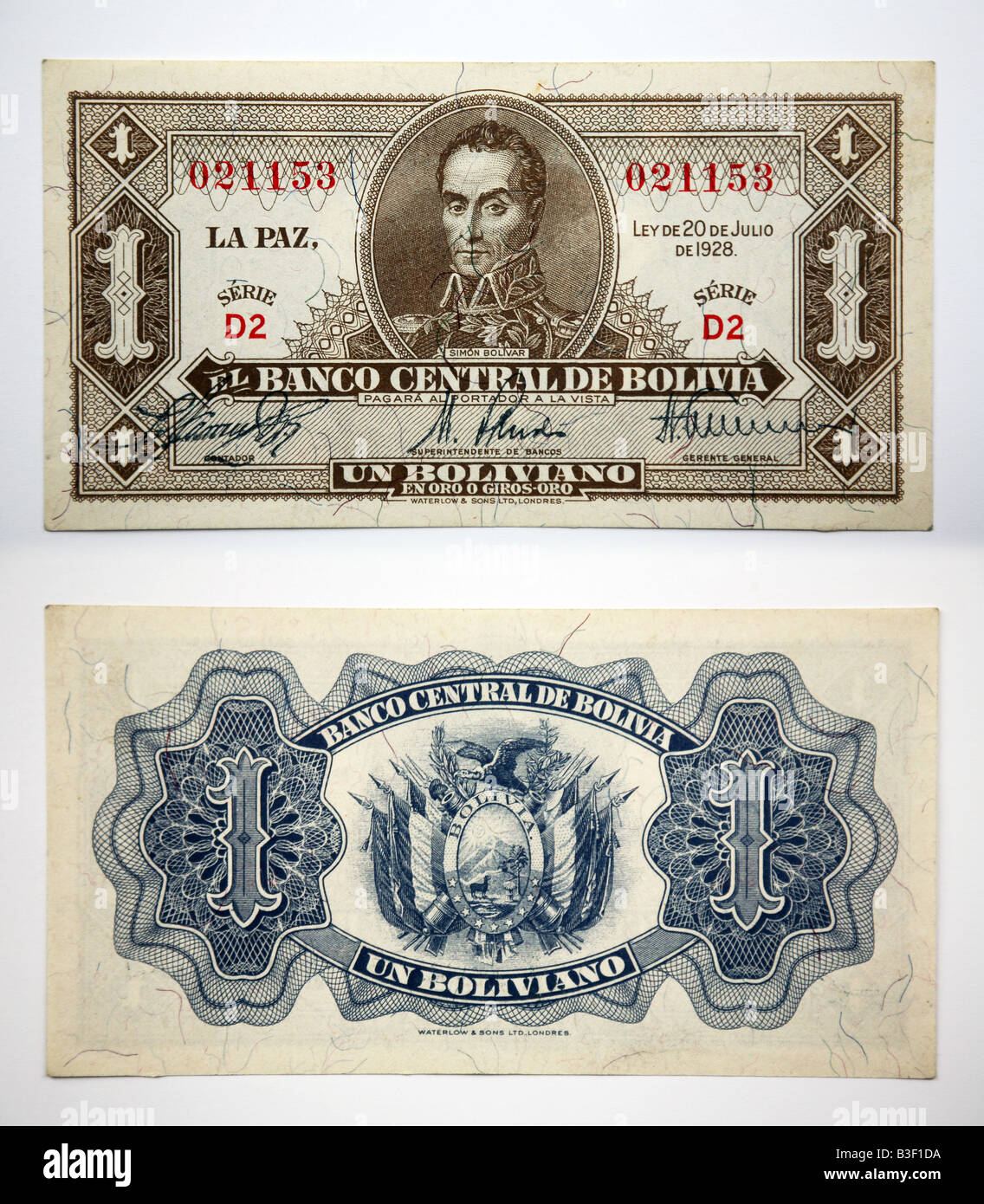 Paper money currency Bolivia Bank pesos bolivianos Stock Photo Alamy