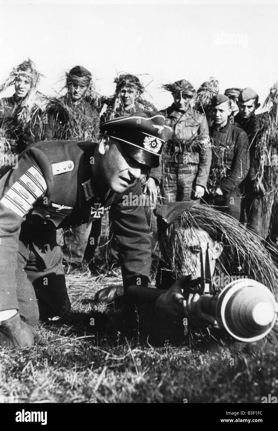 Hitler Youth and bazooka. Stock Photo