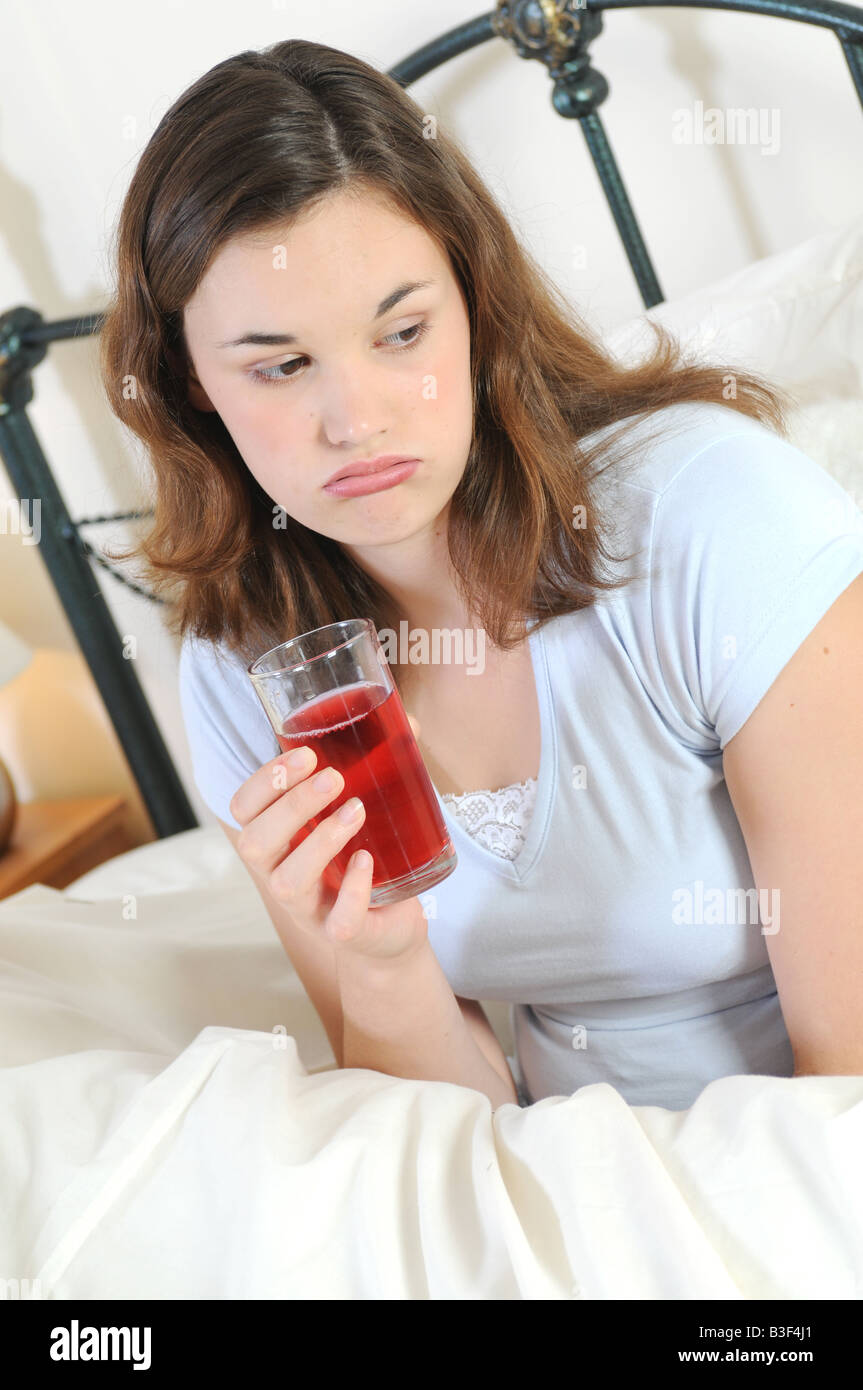 Teen sick bed drinking hires stock photography and images Alamy