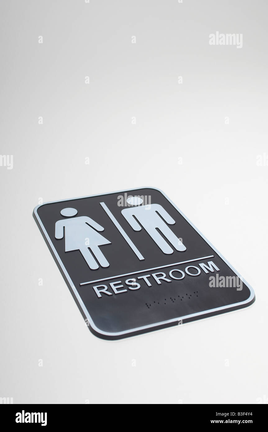 Restroom sign Stock Photo