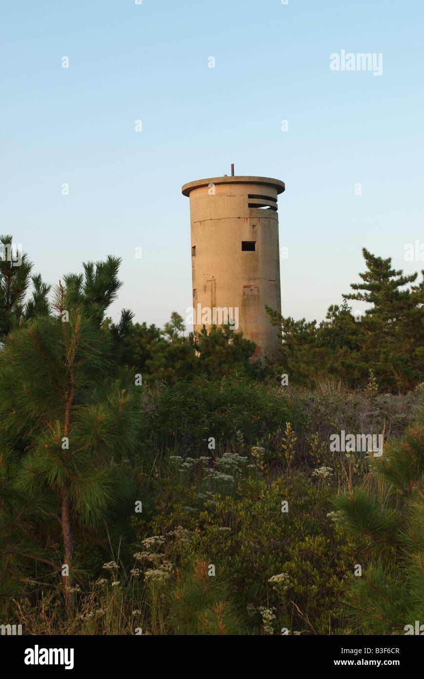 USA Delaware Bethany Beach WWII defense tower Stock Photo