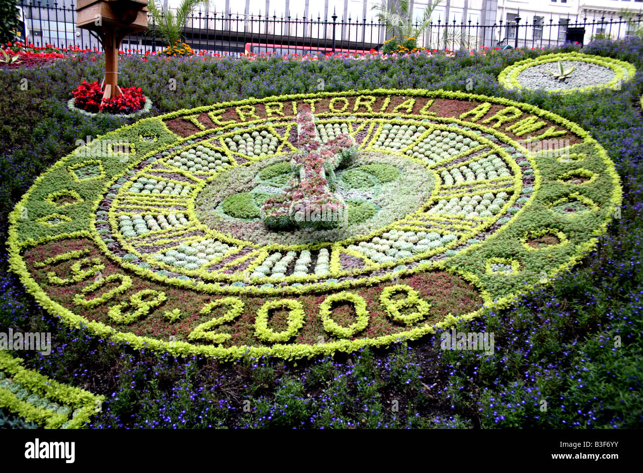 World's oldest floral clock in Princes Street Gardens, Edinburgh Stock
