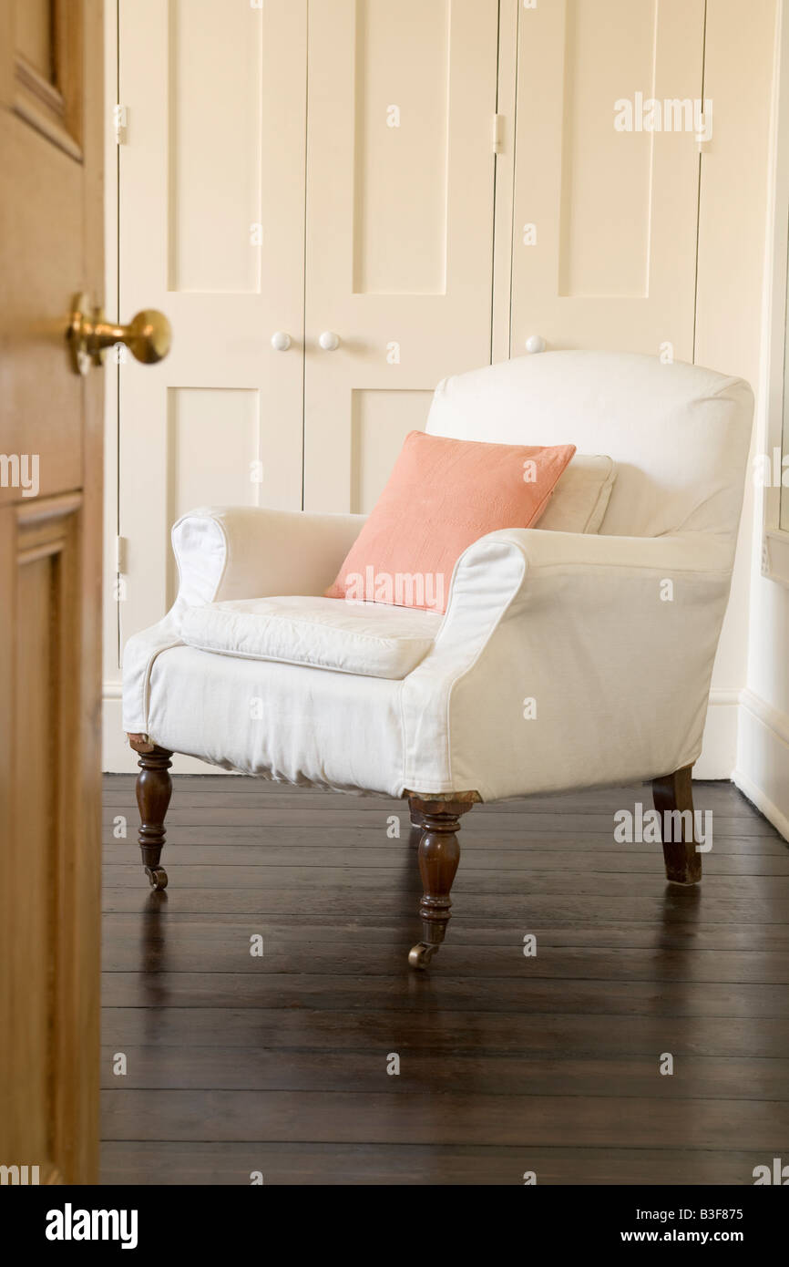 Empty chair shot through doorway Stock Photo Alamy