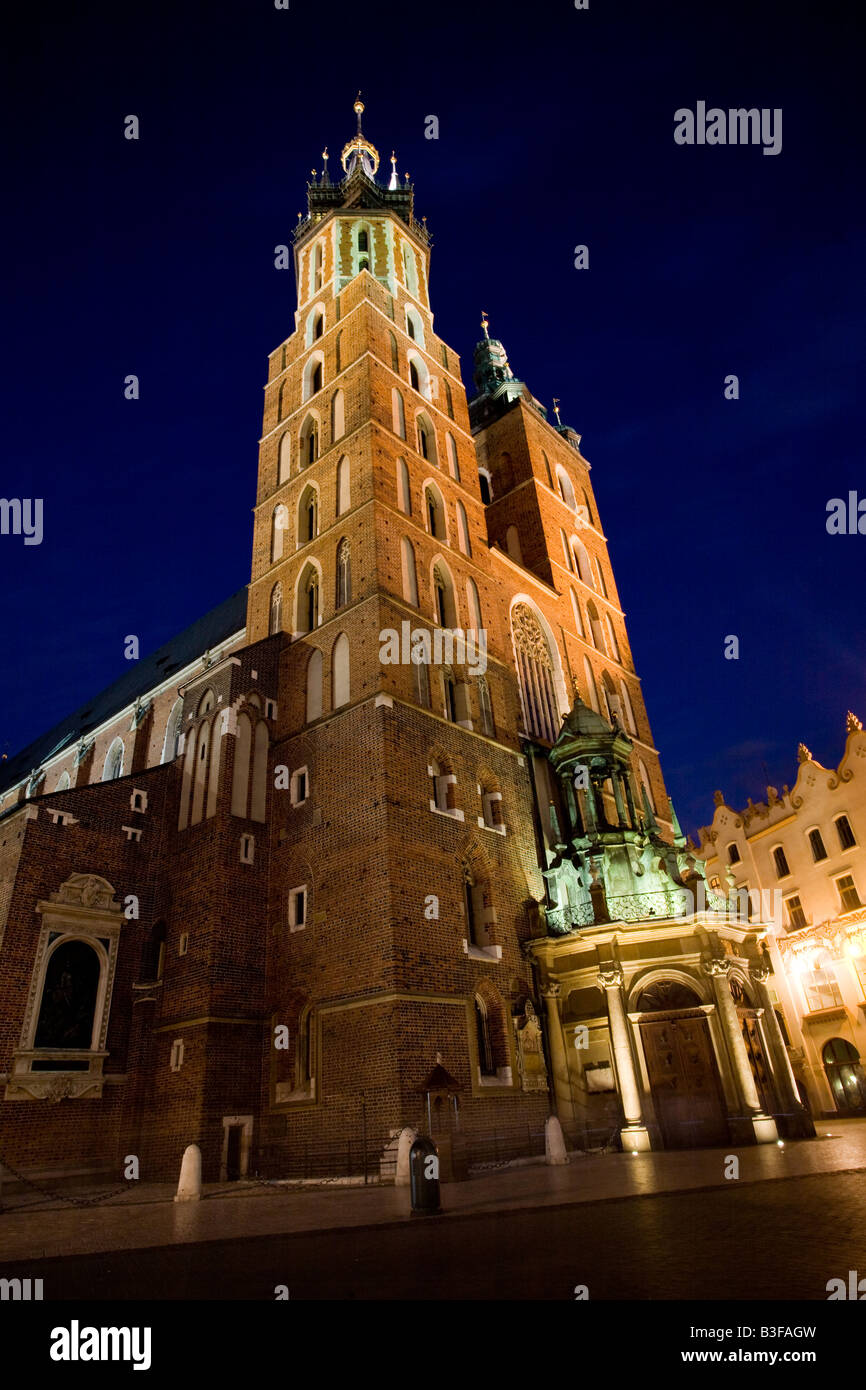 St. Mary's Church in Krakow, Poland. Stock Photo