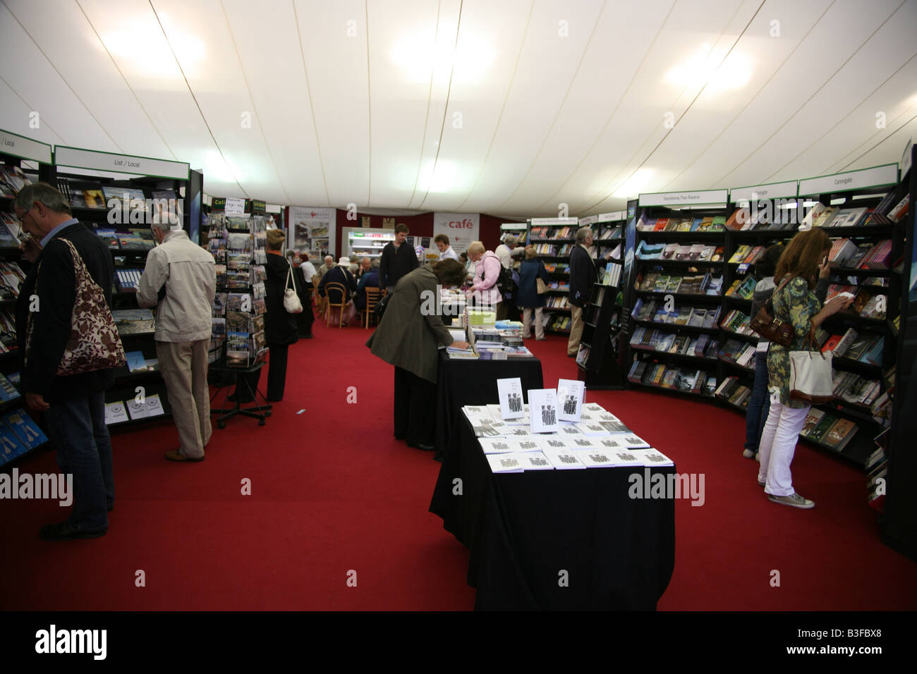 Bookshop & cafe at Edinburgh International Book Festival Stock Photo