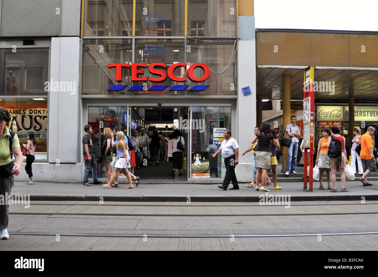 Prague tesco store czech republic hires stock photography and images