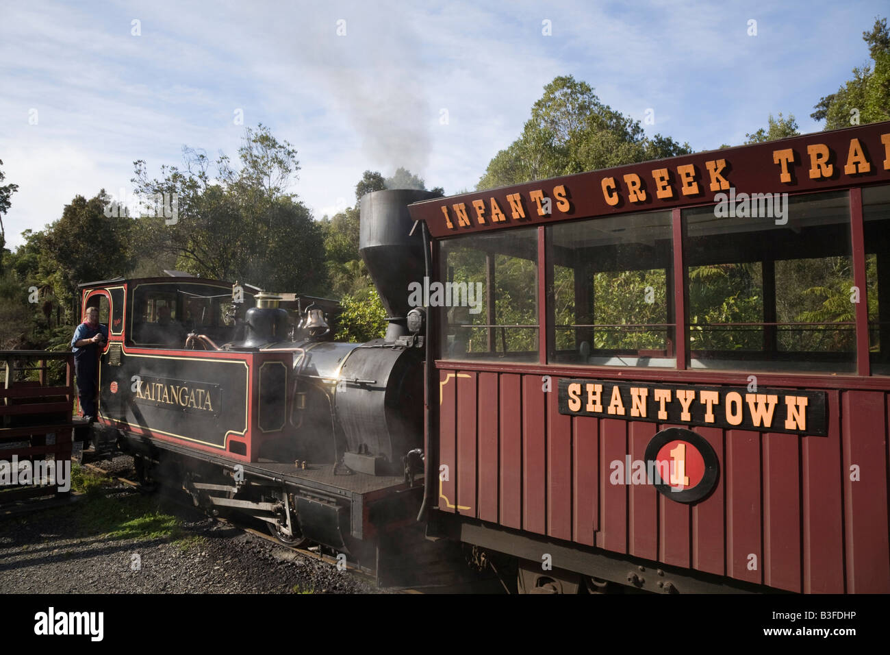 Greymouth South Island New Zealand Kaitangata old steam engine and