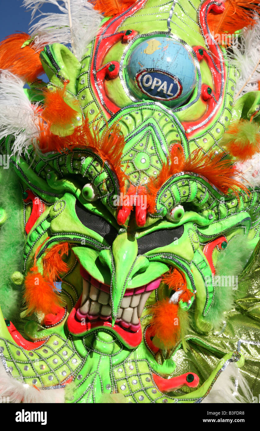 Carnival participant from La Vega dressed up as Diablo Cojuelo